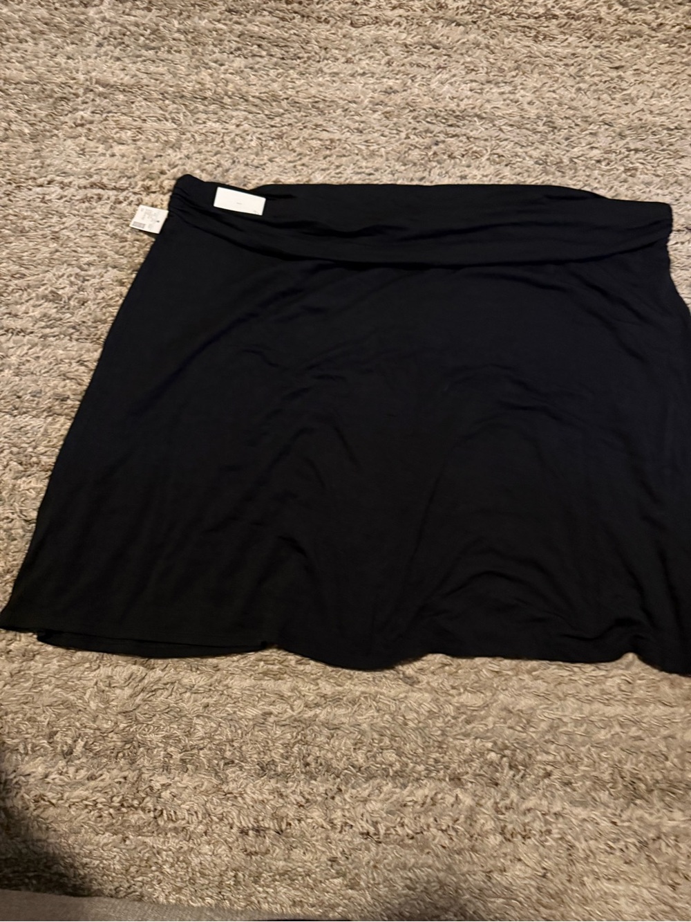 Maurices Black A-Line Fold-Over Waist Skirt